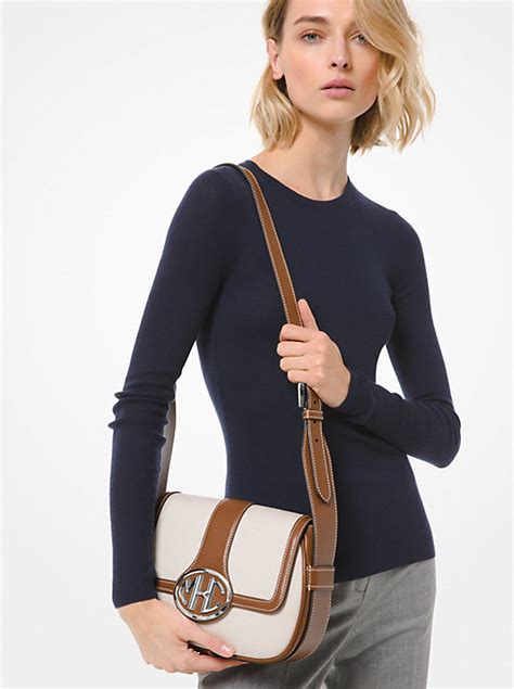 Monogramme Cotton Canvas and Leather Shoulder Bag